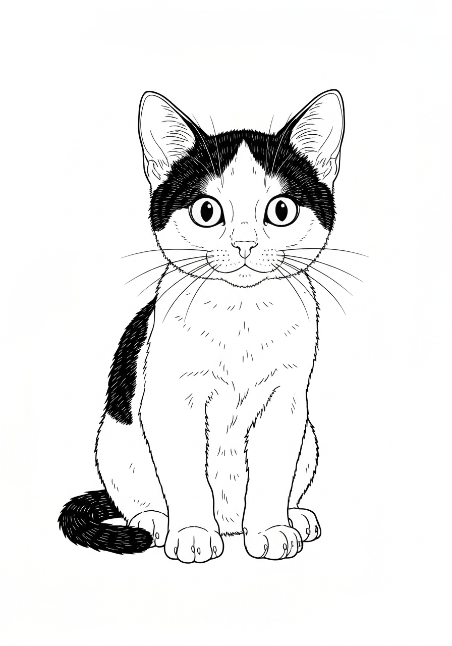 Colouring page line art of Schro.